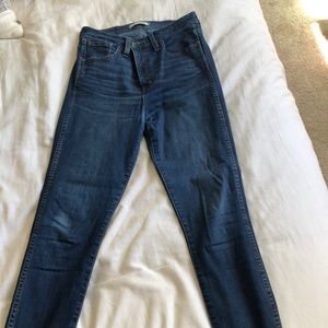 Madewell Blue Ultra High Rise Skinny Jeans